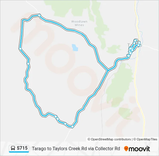 Mapa de S715 de autobús