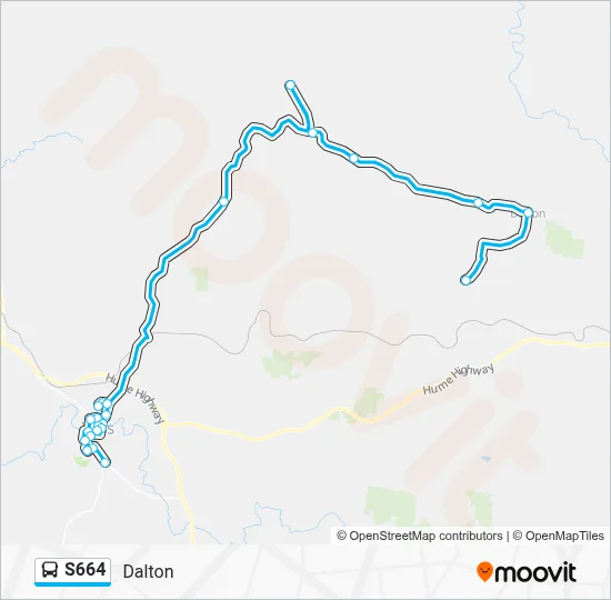 Mapa de S664 de autobús