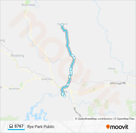 Mapa de S767 de autobús