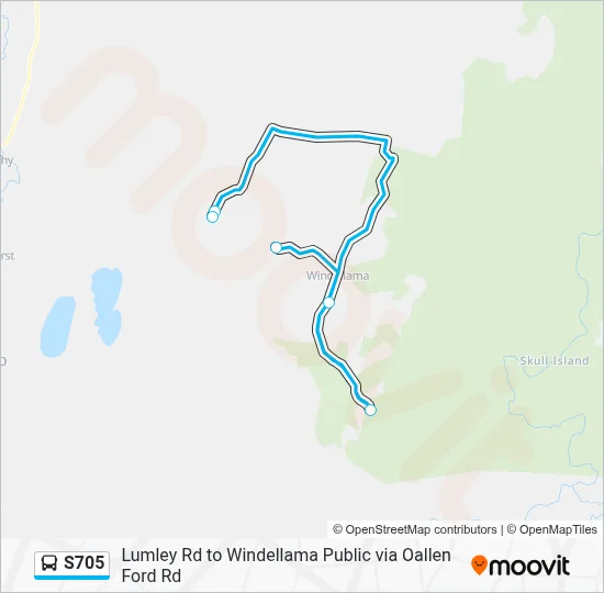 Mapa de S705 de autobús