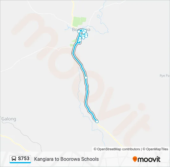 Mapa de S753 de autobús