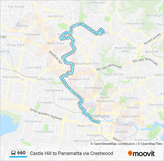 660 Route: Schedules, Stops & Maps - Castle Hill Station (Updated)