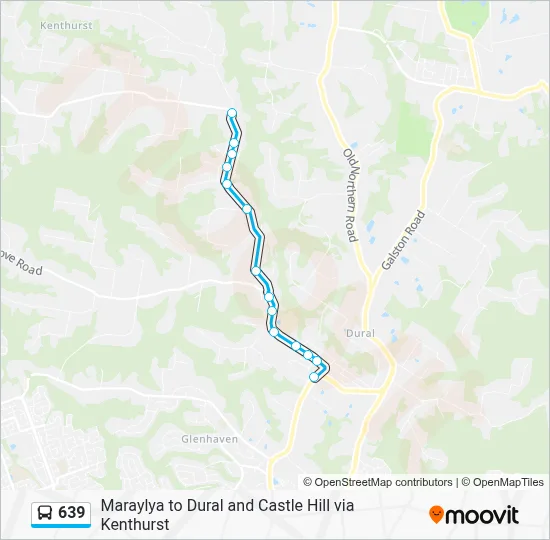 Kenthurst Map 639 Route: Schedules, Stops & Maps - Kenthurst Rd before Pitt Town Rd ...