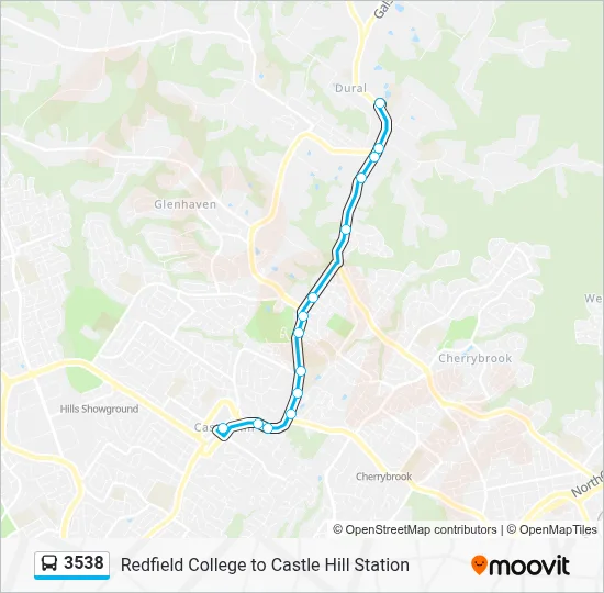 3538 Route: Schedules, Stops & Maps - Castle Hill Station (Updated)