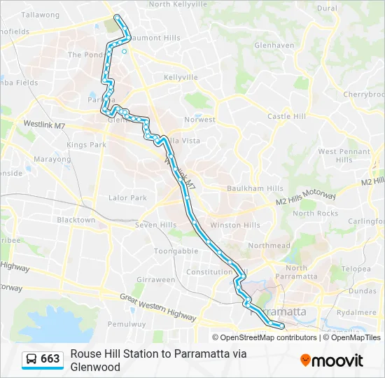 663 Route: Schedules, Stops & Maps - Parramatta Station (Updated)