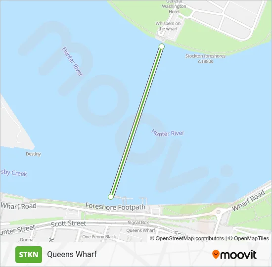 Mapa de STKN de ferry