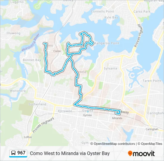 967 Route: Schedules, Stops & Maps - Como: Burunda St opp Girraween Av ...