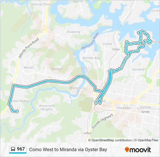 967 Route: Schedules, Stops & Maps - Sutherland Public School (Updated)