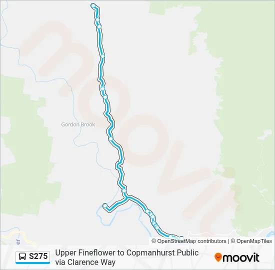 Mapa de S275 de autobús
