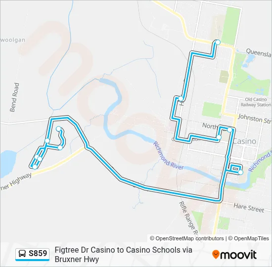 Mapa de S859 de autobús