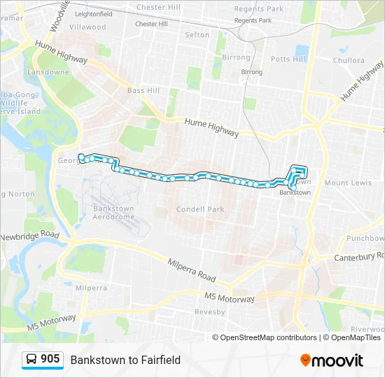 905 Route: Schedules, Stops & Maps - Georges Cres at Beale St (Updated)