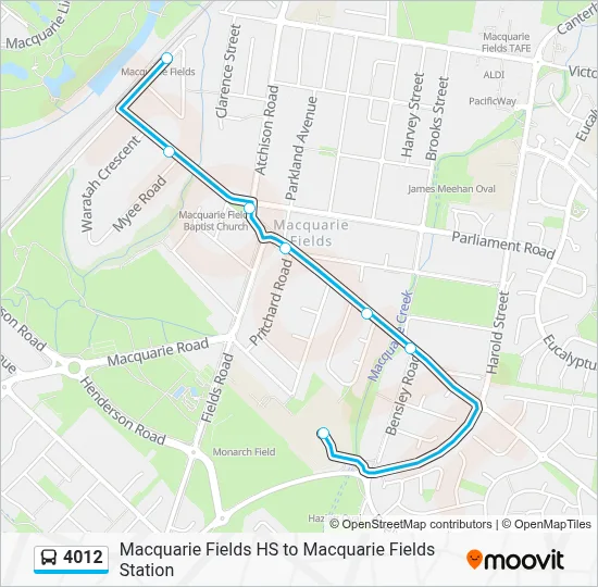 4012 Route: Schedules, Stops & Maps - Macquarie Fields Stn (Updated)