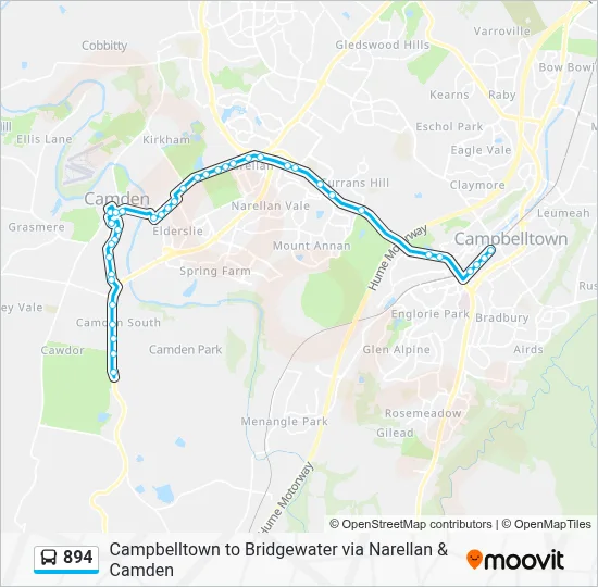 894 Route: Schedules, Stops & Maps - Campbelltown Stn (Updated)