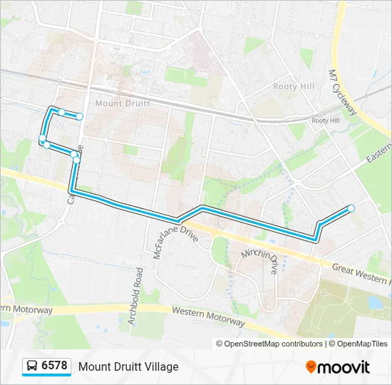 6578 Route: Schedules, Stops & Maps - Mount Druitt Village (Updated)