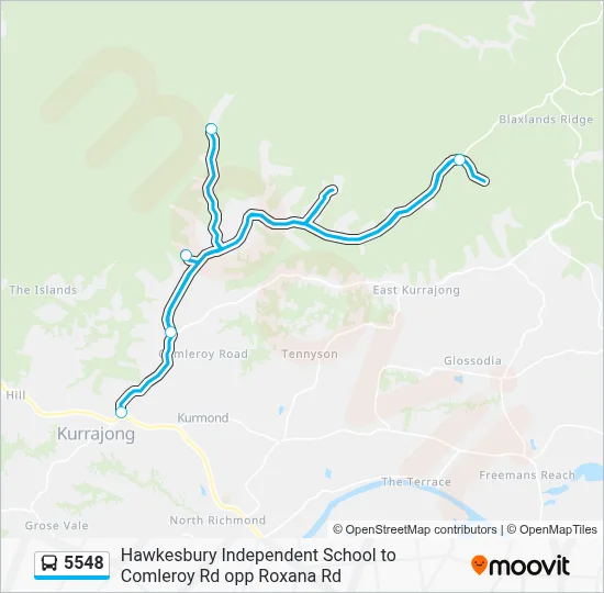5548 Route: Schedules, Stops & Maps - Kurrajong (Updated)