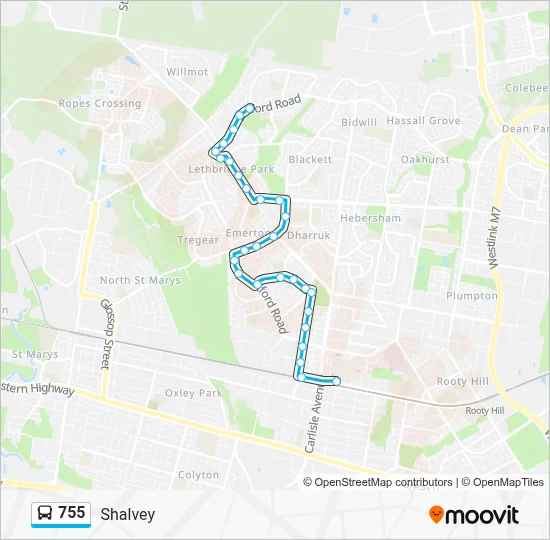 755 Route: Schedules, Stops & Maps - Shalvey (Updated)