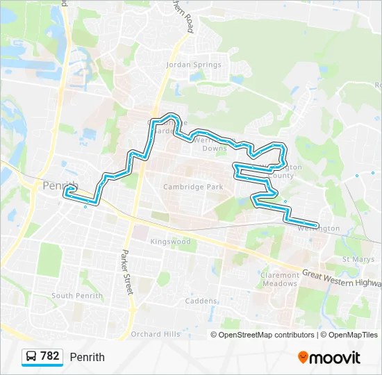 782 Route: Schedules, Stops & Maps - Penrith (Updated)