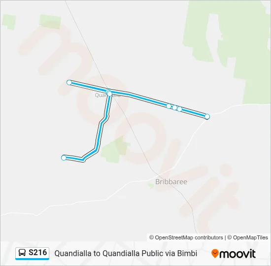 Mapa de S216 de autobús