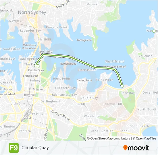 F9 Ferry Line Map