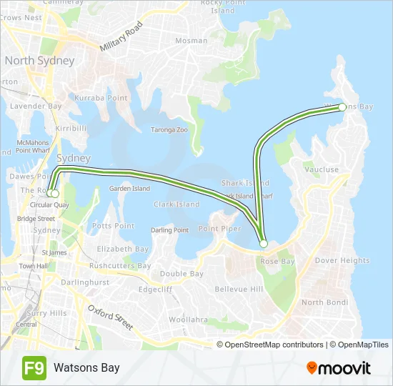 F9 Ferry Line Map