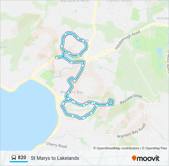 820 Bus Line Map