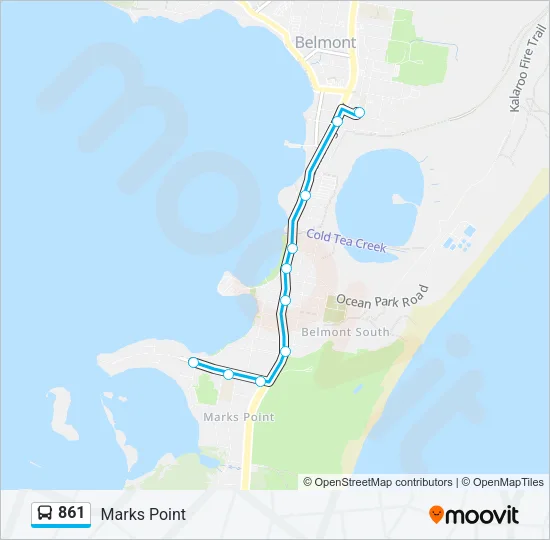 861 Bus Line Map