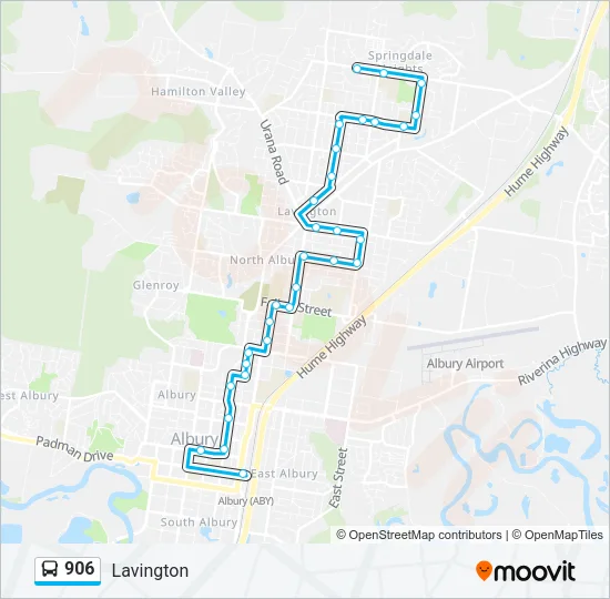 906 Bus Line Map