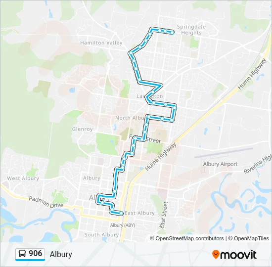 906 Bus Line Map