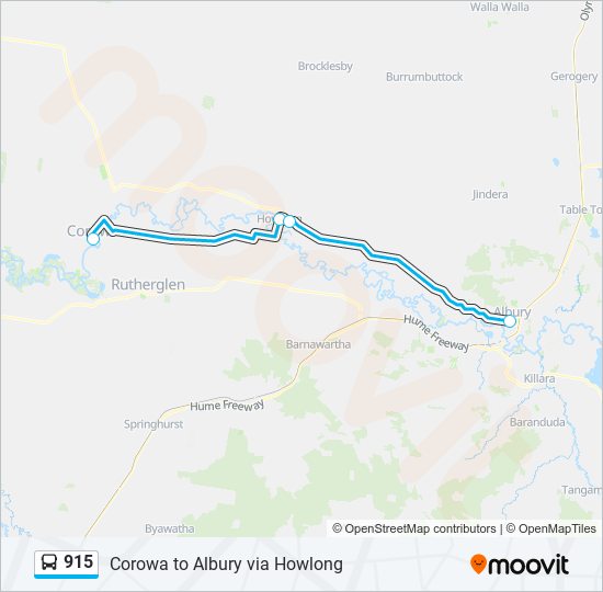 915 bus Line Map