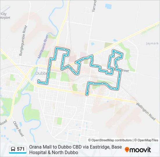 571 Bus Line Map
