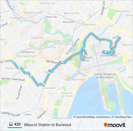 420 Route: Schedules, Stops & Maps - Mascot Station (Updated)