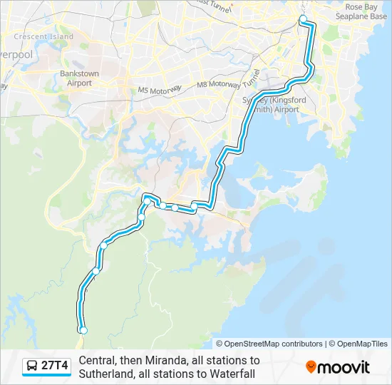 Mapa de 27T4 de autobús