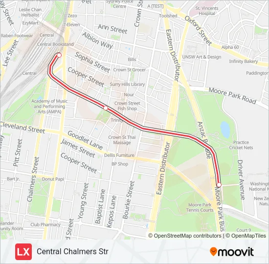 LX Light Rail Line Map