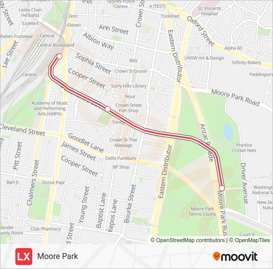 lx Route Schedules, Stops & Maps Moore Park (Updated)