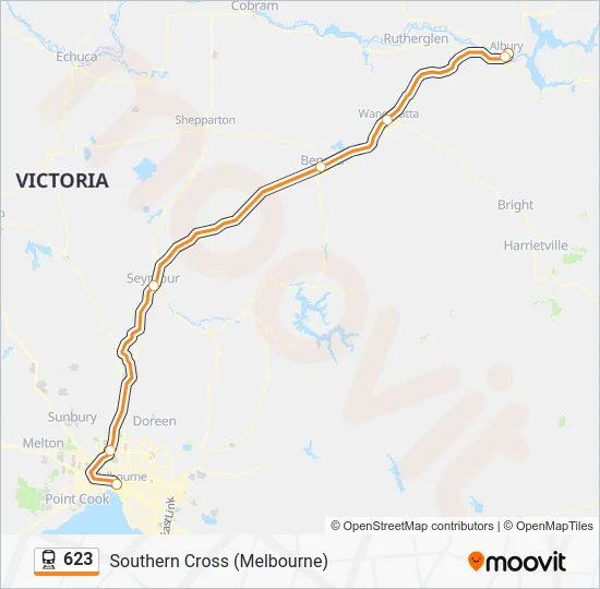 623 Route: Schedules, Stops & Maps - Southern Cross (Melbourne) (Updated)