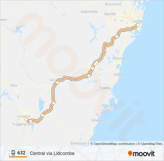 632 Train Line Map