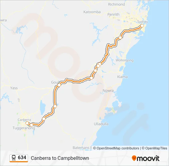 634 Train Line Map