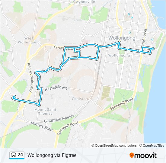 24 bus Line Map