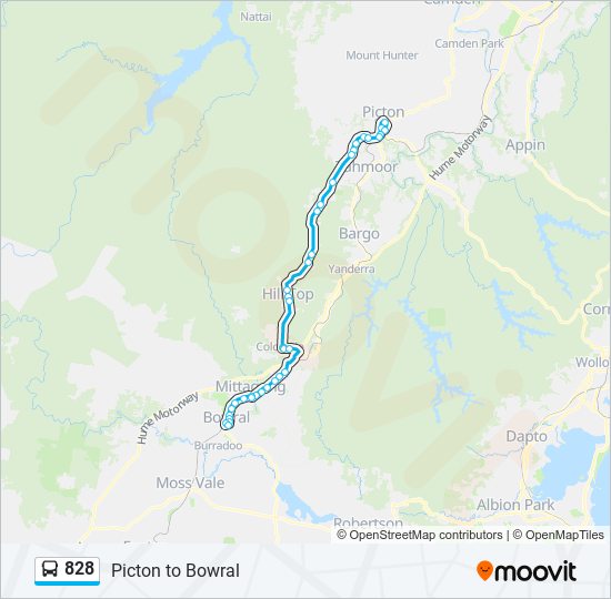 828 bus Line Map