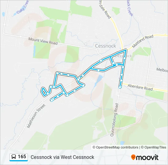 165 Bus Line Map