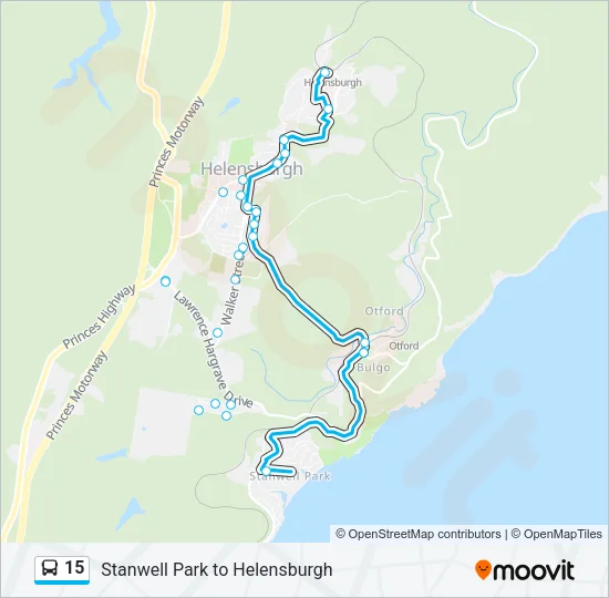 15 Bus Line Map