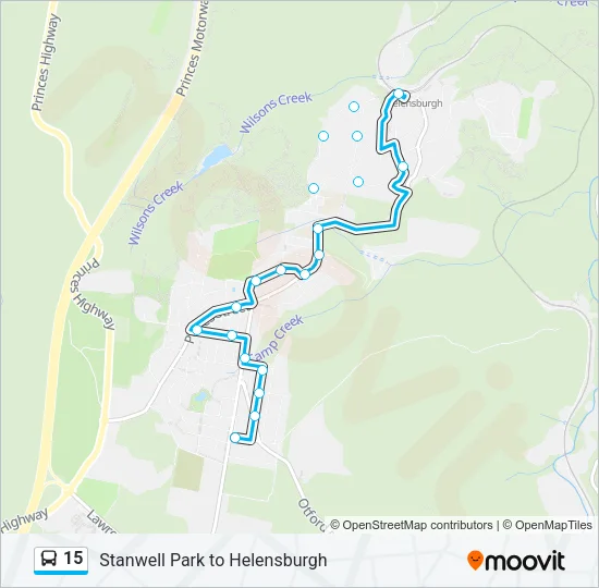 15 Bus Line Map
