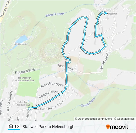 15 Bus Line Map
