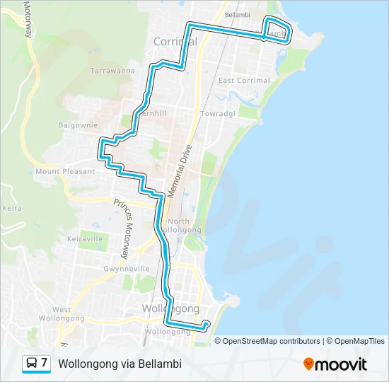 7 Bus Line Map