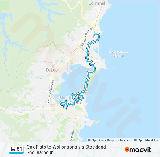 51 Bus Line Map