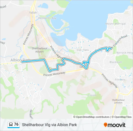 76 Bus Line Map