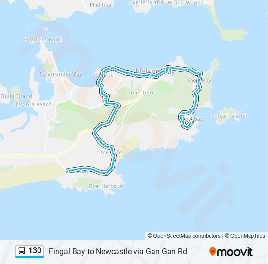 130 bus Line Map