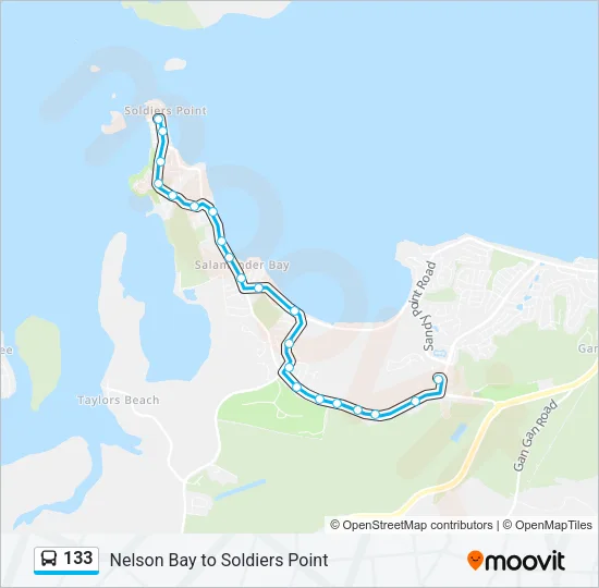 133 Bus Line Map