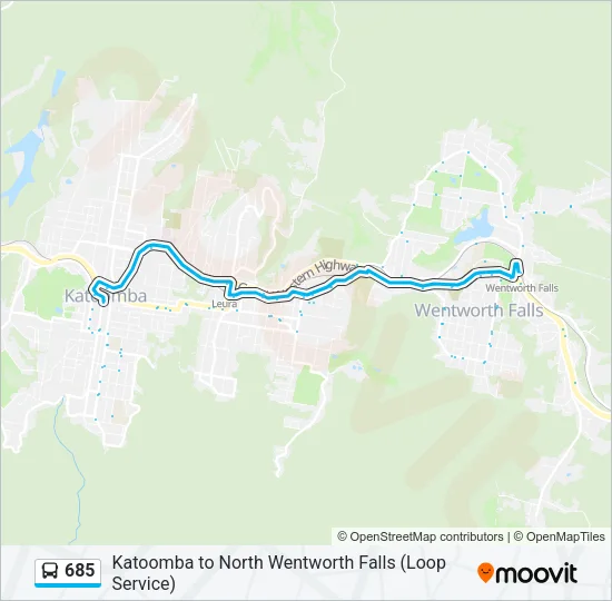 685 Bus Line Map