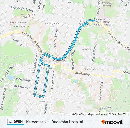 690H bus Line Map